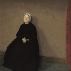 Hand-painted oil reproduction of Vilhelm Hammershoi portrait An old woman 1886 on canvas