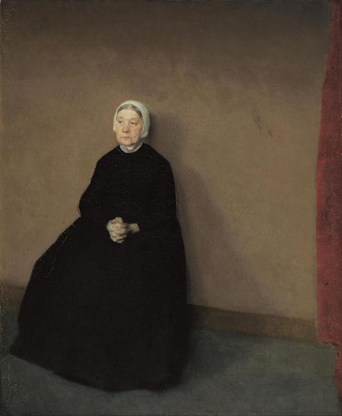 Vilhelm Hammershøi An old woman (1886) Fine Art – Hand-Painted Oil Reproduction by Dafen Village Studio