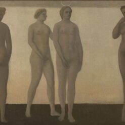 Hand-painted oil reproduction of Vilhelm Hammershoi monumental painting Artemis 1894