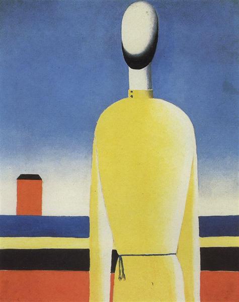Kazimir Malevich Complex Presentiment: Half-Figure in a Yellow Shirt (1928–1932) – Hand-Painted Oil Reproduction by Dafen Village Studio