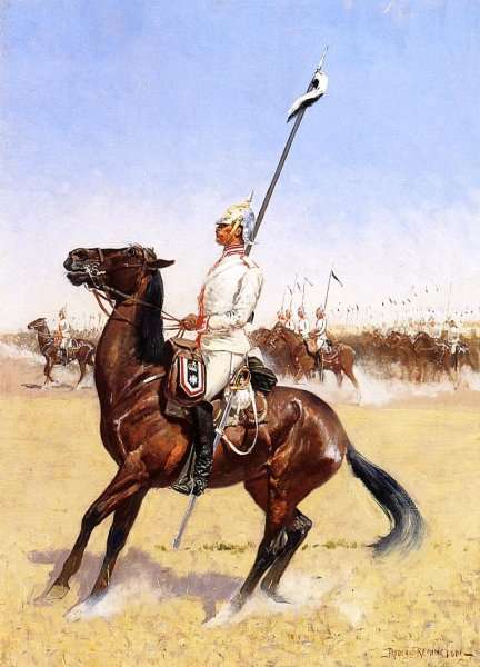 Frederic Remington Cuirassiers Hand-Painted Oil Painting Reproduction by Dafen Village Studio