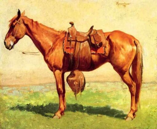Frederic Remington Cow Pony Hand-Painted Oil Painting Reproduction by Dafen Village Studio