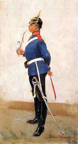 Frederic Remington Infantry Officer, Full Dress Hand-Painted Oil Painting Reproduction by Dafen Village Studio