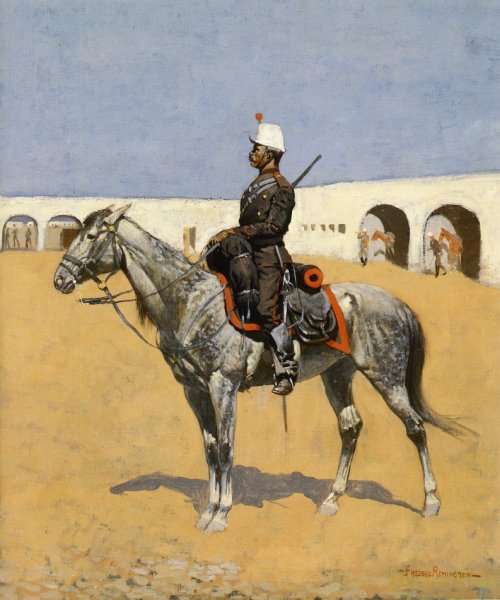 Frederic Remington Cavalryman of the Line, Mexico Hand-Painted Oil Painting Reproduction by Dafen Village Studio