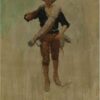 Frederic Remington There'll Be A Hot Time In The Old Town To-Night My Baby Hand-Painted Oil Painting Reproduction by Dafen Village Studio 1 Hand-painted oil reproduction of Frederic Remington's Western painting There'll Be A Hot Time In The Old Town To-Night My Baby on vertical canvas