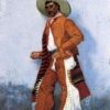 Hand-painted oil reproduction of Frederic Remington Great Explorers 1905 depicting explorers in wilderness[cite: 2]