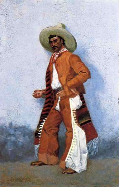 Frederic Remington / A Vaquero () Western Art – Hand-Painted Oil Reproduction by Dafen Village Studio