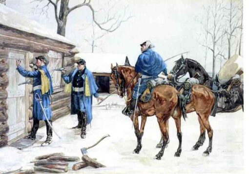 Frederic Remington / Arresting The Deserter (1898) Western Art – Hand-Painted Oil Reproduction by Dafen Village Studio