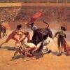 Frederic Remington / Bull Fight In Mexico (1889) Western Art – Hand-Painted Oil Reproduction by Dafen Village Studio 2 Hand-painted oil reproduction of Frederic Remington Bull Fight In Mexico depicting matador and spectators in a bullring