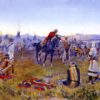 Frederic Remington / Single Handed (1912) Western Art – Hand-Painted Oil Reproduction by Dafen Village Studio 2 Hand-painted oil reproduction of Frederic Remington Single Handed depicting a lone cowboy on horseback