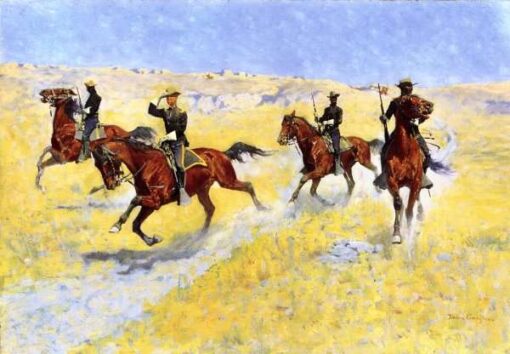 Frederic Remington The Advance Hand-Painted Oil Painting Reproduction by Dafen Village Studio