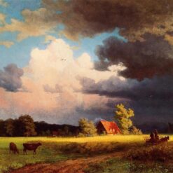 Hand-painted oil painting reproduction of Bavarian Landscape by Albert Bierstadt