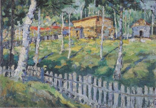 Kazimir Malevich Birkenhain / Birch Grove (1905) Impressionism – Hand-Painted Oil Reproduction by Dafen Village Studio