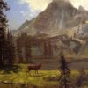 Call of the Wild by Albert Bierstadt - Hand-Painted Oil Painting Reproduction 1 Hand-painted oil painting reproduction of Call of the Wild by Albert Bierstadt