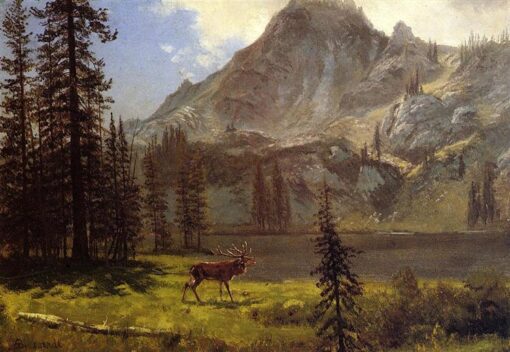 Call of the Wild by Albert Bierstadt – Hand-Painted Oil Painting Reproduction