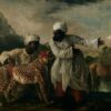 George Stubbs / Cheetah with Two Indian Servants and a Stag (c.1765) - Hand-Painted Oil Reproduction by Dafen Village Studio 1 Hand-painted oil reproduction of George Stubbs' c.1765 monumental artwork Cheetah with Two Indian Servants and a Stag.
