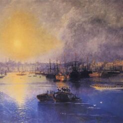 Hand painted oil painting reproduction of Constantinople Sunset by Ivan Aivazovsky