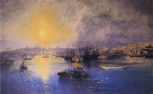 Hand-Painted “Constantinople Sunset” Oil Painting Reproduction – Ivan Aivazovsky Seascape | Dafen Studio Fine Art