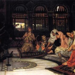 Reproduction peinte à la main à l'huile de l'œuvre « Consulting the Oracle » (1884) de John William Waterhouse