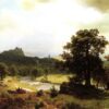 Day's Beginning by Albert Bierstadt - Hand-Painted Oil Painting Reproduction 2 Hand-painted oil painting reproduction of Day's Beginning by Albert Bierstadt