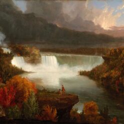 Hand-painted oil painting reproduction of Distant View of Niagara Falls 1830 by Thomas Cole