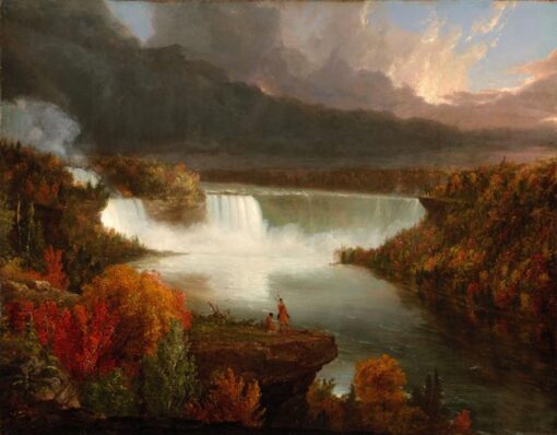 Distant View of Niagara Falls (1830) by Thomas Cole – Hand-Painted Oil Painting Reproduction