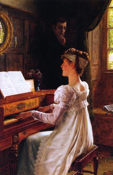 Courtship by Edmund Blair Leighton – Hand-Painted Oil Painting Reproduction