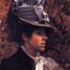 Portrait of Esther Kenworthy (c.1885) by John William Waterhouse - Hand-Painted Oil Painting Reproduction 1 Handgemalte Ölgemälde-Reproduktion des Porträts von Esther Kenworthy von John William Waterhouse