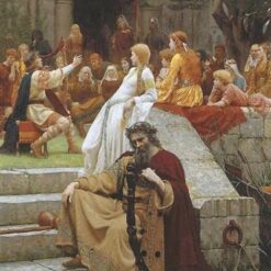 Reproduction peinte à la main à l'huile de l'œuvre « Faded Laurels » d'Edmund Blair Leighton