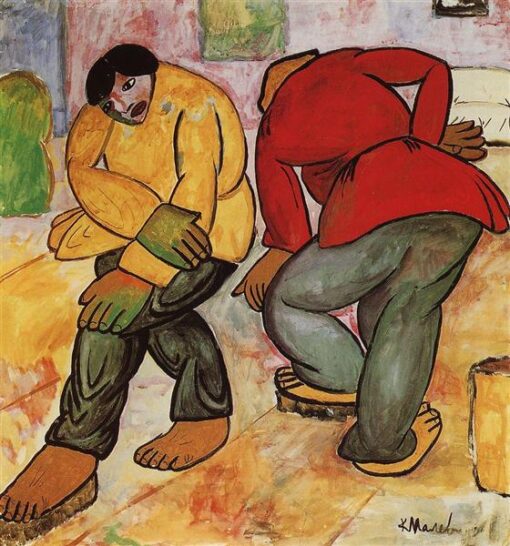 Kazimir Malevich Floor Polishers (1912) Cubo-Futurist Art – Hand-Painted Oil Reproduction by Dafen Village Studio