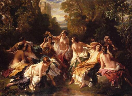 Franz Xaver Winterhalter / Florinda (1853) Neoclassicism – Hand-Painted Oil Reproduction by Dafen Village Studio