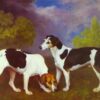 George Stubbs / Hound and Bitch in a Landscape (1792) Romanticism – Hand-Painted Oil Reproduction by Dafen Village Studio 2 Hand-painted oil painting reproduction of Hound and Bitch in a Landscape 1792 by George Stubbs by Dafen Village Studio