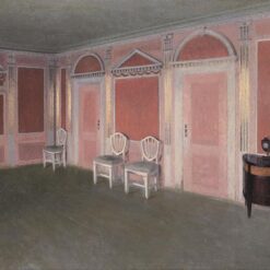 Hand-painted oil reproduction of Vilhelm Hammershoi interior painting Interior in Louis Seize style Rahbeks Alle 1897