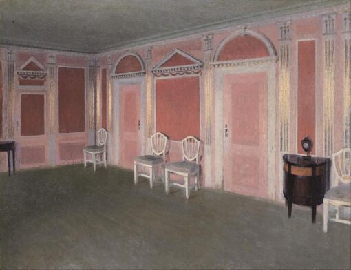 Vilhelm Hammershøi Interior in Louis Seize style. From the artist’s home. Rahbeks Allé (1897) Fine Art – Hand-Painted Oil Reproduction by Dafen Village Studio