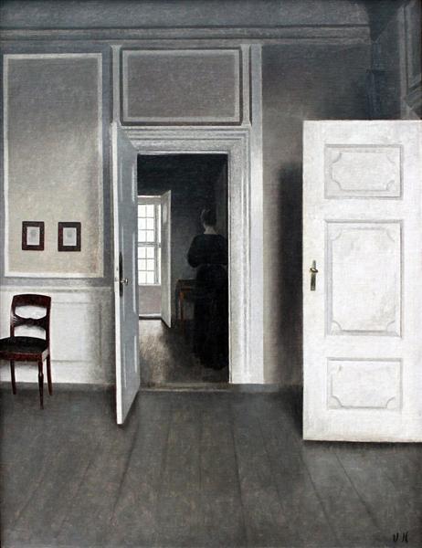 Vilhelm Hammershøi Interior Strandgade 30 (1901) Fine Art – Hand-Painted Oil Reproduction by Dafen Village Studio