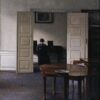 Vilhelm Hammershøi Interior with Ida Playing the Piano (1910) Fine Art – Hand-Painted Oil Reproduction by Dafen Village Studio 1 Hand-painted oil reproduction of Vilhelm Hammershoi interior painting Ida Playing the Piano 1910