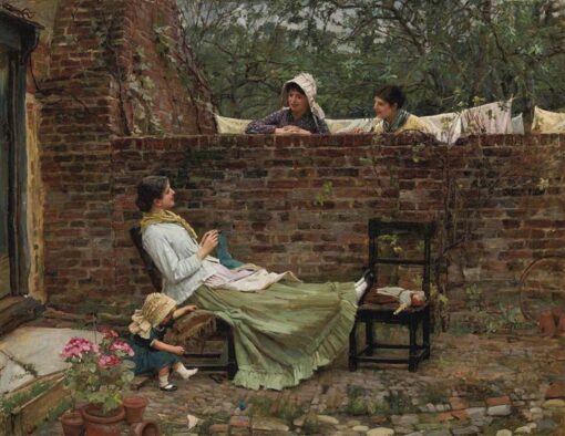 Good Neighbours (1885) by John William Waterhouse – Hand-Painted Oil Painting Reproduction