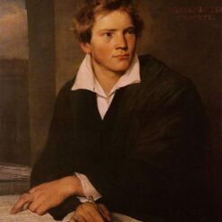 Hand-painted oil painting reproduction of Franz Xaver Winterhalter's 1830 Neoclassical portrait of architect Karl Josef Berkmüller.