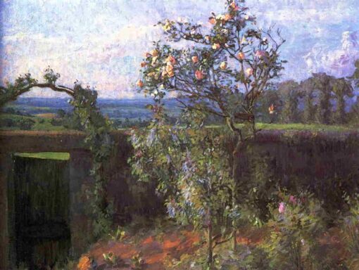 Gustave Caillebotte: Landscape near Yerres (c.1877) Impressionist Masterpiece – Hand-Painted Oil Reproduction by Dafen Village Studio