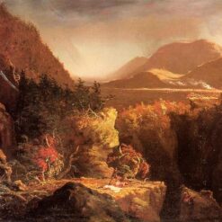 Hand-painted oil painting reproduction of Landscape with Figures A Scene from The Last of the Mohicans 1826 by Thomas Cole
