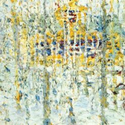Kazimir Malevich Landscape with Yellow House 1907 hand painted pointillist oil painting reproduction by Dafen Village Studio
