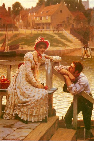 Courtship by Edmund Blair Leighton – Hand-Painted Oil Painting Reproduction