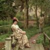 Off by Edmund Blair Leighton - Hand-Painted Oil Painting Reproduction 2 Hand-painted oil painting reproduction of Off by Edmund Blair Leighton