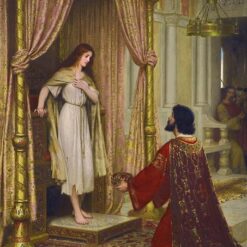 Hand-painted oil painting reproduction of The King and the Beggar Maid by Edmund Blair Leighton