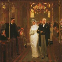 Reproduction peinte à la main à l'huile de l'œuvre « Till Death Do Us Part » d'Edmund Blair Leighton