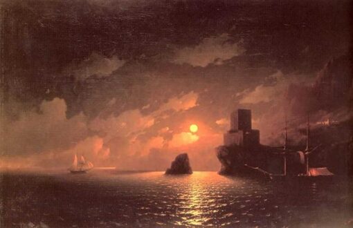 Hand-Painted “Lunar Night” (1849) Oil Painting Reproduction – Ivan Aivazovsky | Dafen Studio Fine Art