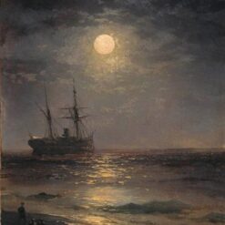 Hand painted oil painting reproduction of Lunar night by Ivan Aivazovsky
