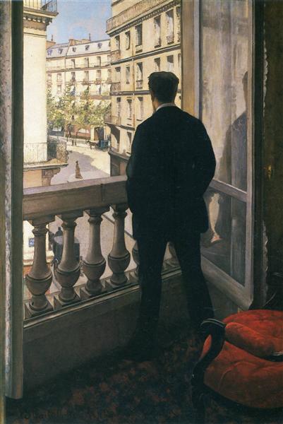 Gustave Caillebotte: Man at the Window (1875) Impressionist Masterpiece – Hand-Painted Oil Reproduction by Dafen Village Studio