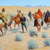 Frederic Remington Missing Hand-Painted Oil Painting Reproduction by Dafen Village Studio 2 Hand-painted oil reproduction of Frederic Remington's Western painting Missing on canvas