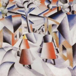 Kazimir Malevich Morning in the Village after Snowstorm 1913 hand painted cubo futurist oil painting reproduction by Dafen Village Studio